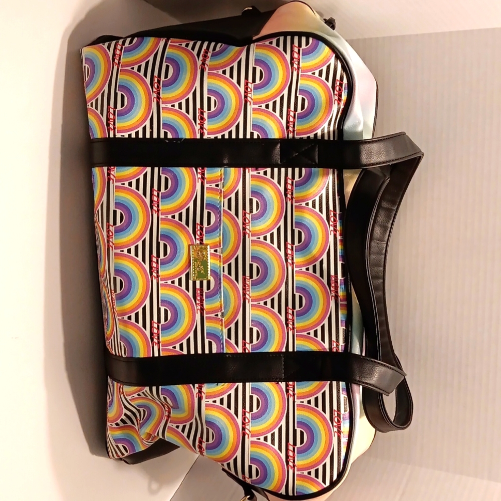 Love Betsy tote bag with rainbows